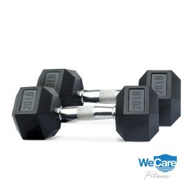 20lb Rubber Chrome Dumbbells, Pair