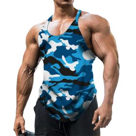 Camouflage Summer Fitness Tank Top (Color: Black, size: M)