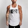 Fitness Men Shirt Slim Fit Vests Mesh Singlets Muscle Tops