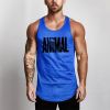 Fitness Men Shirt Slim Fit Vests Mesh Singlets Muscle Tops