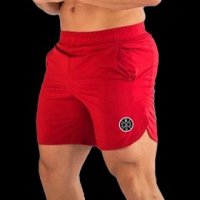 Muscle Wear Gym Shorts (Color: Red, size: L)