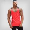 Sports Running T-shirt Men Gym Fitness Tops Tee Shirt String