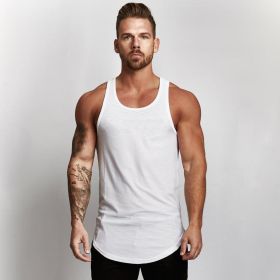 Gym Tank Top For Men (Color: White, size: L)