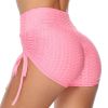 Drawstring Shorts Textured Butt Lift Gym Workout Shorts