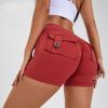 High Waist Hip Lifting Shorts With Pockets