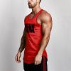 Fitness Men Shirt Slim Fit Vests Mesh Singlets Muscle Tops