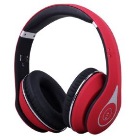 EP640 Wireless Headphones Bluetooth over ear 4-1-stereo headphones (Color: Red)