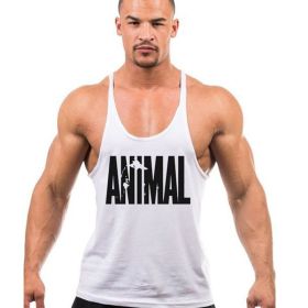 GYM WARRIORS Tank Top Bodybuilding Stringer (Color: white 94, size: M)