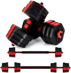 Dumbbells Set with Connector, Non-Rolling Adjustable Dumbbell Set (Color: 44.0 Pounds)