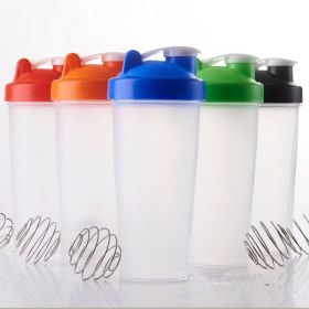 20oz Plastic Clear Protein Shaker Cup (Color: Orange)