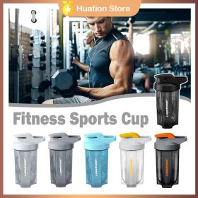 16oz Portable Sport Shaker Bottle (Color: Black)