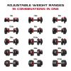 Quick Adjustable Dumbbell, 5-52. 5Lb One-handed Weight Adjustment