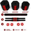 Dumbbells Set with Connector, Non-Rolling Adjustable Dumbbell Set