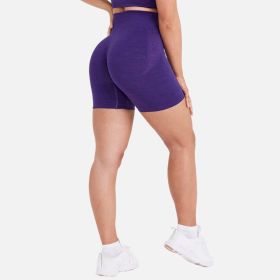 Effortless Yoga Shorts Women Scrunch Butt Workout Shorts (Color: Amethyst, size: M)