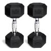 20lb Coated Rubber Hex Dumbbell, Pair