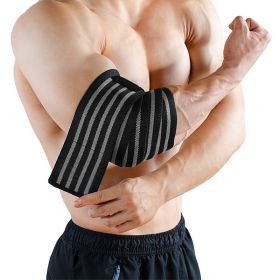 Elastic Strap Elbow Wraps and Pads (Color: Elbow pads grey)