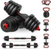 Adjustable Dumbbell Set, 44LB /66LB/ 88LB Free Weights Dumbbells Set