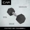 20lb Coated Rubber Hex Dumbbell, Pair