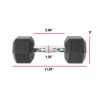 20lb Coated Rubber Hex Dumbbell, Pair