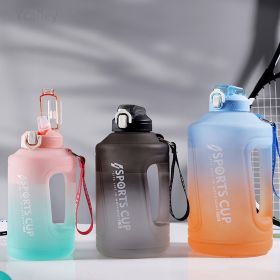 YCALLEY Sport Water Bottle (Color: Gray and black, size: 2300ml)