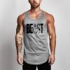 Fitness Men Shirt Slim Fit Vests Mesh Singlets Muscle Tops