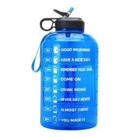 1 Gallon Plastic Large Capacity Sports Bottle (Color: Blue, Capacity: 3.78L)