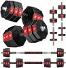 3 in 1 Adjustable Weights Dumbbells Barbell Set